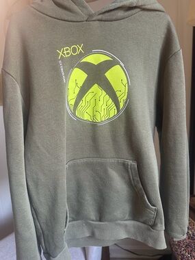 Olive Green Graphic Hoodie - Casual boy Pullover